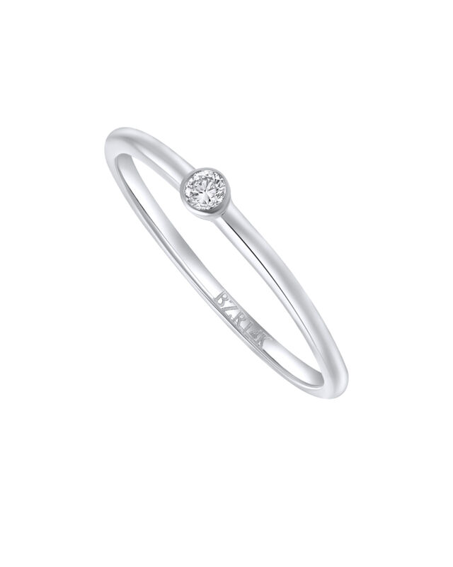 Solitario De Oro Blanco 14k Con 5pts De Diamant... image number null
