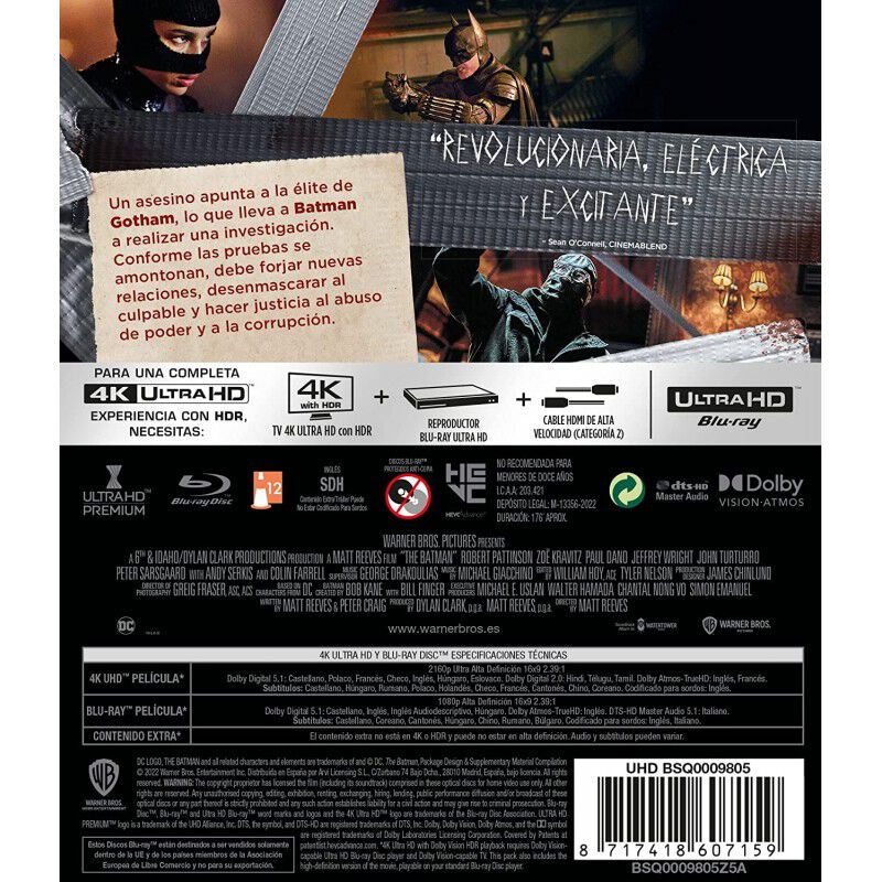 The Batman [4k Uhd,blu-ray] (2022) image number null