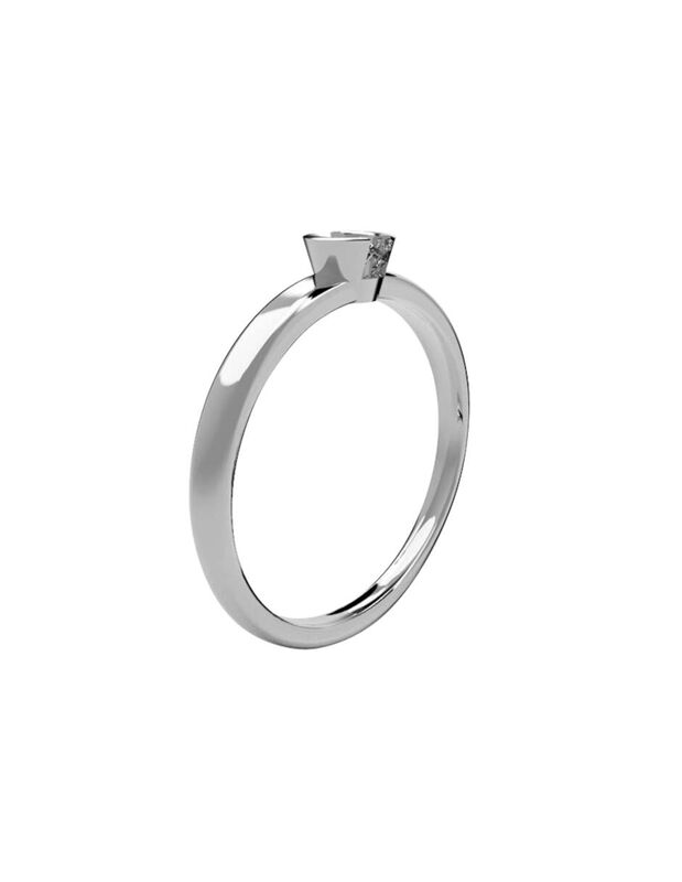 Anillo de Compromiso en Oro de 10K con Circonia... image number null