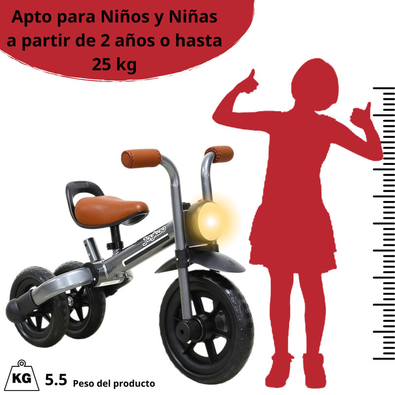 Triciclo 3 En 1 Para Ni&ntilde;os Con Bast&oacute;n, Bici Y B... image number null