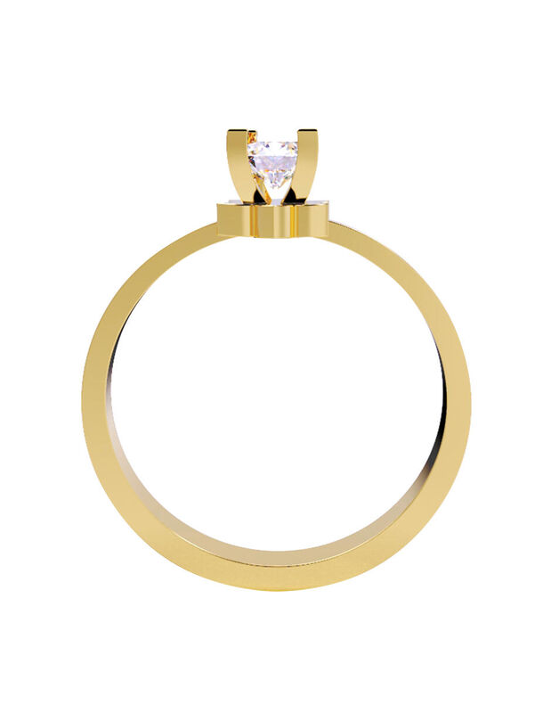 Anillo de Compromiso de 14K con Diamante de Lab... image number null