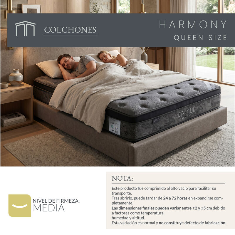 Colch&oacute;n Queen Size Japandi Harmony Memory Foam ... image number null
