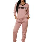Conjunto 2 Piezas Estilo Deportivo Urbano, CONJ-0132 Rosa Sudadera y Pants C&oacute;modos para Mujer