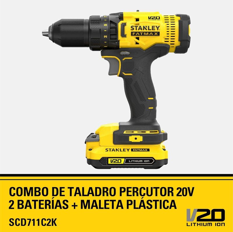 Rotomartillo Stanley 20v 1/2" Inal&aacute;mbrico Con 2... image number null