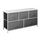 Mueble Organizador Comoda Metal 5 Cajoneras Tela Gris Houzer