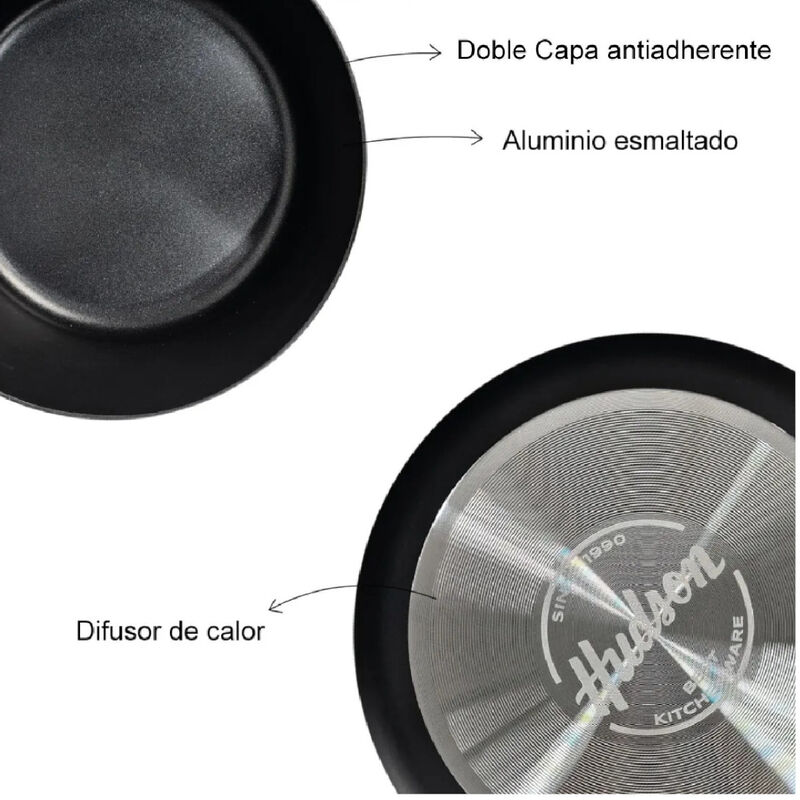 Olla Cacerola Cocina HUDSON 24 cm Aluminio Anti... image number null