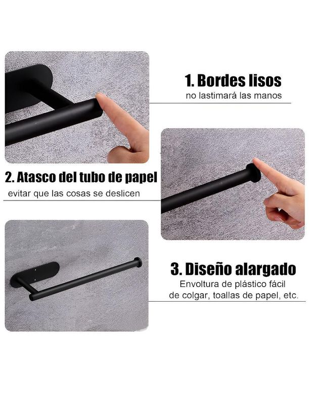 Portarrollos de acero inoxidable Casa BIU 1 rol... image number null