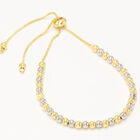 Pulsera bolitas color dorado y plata