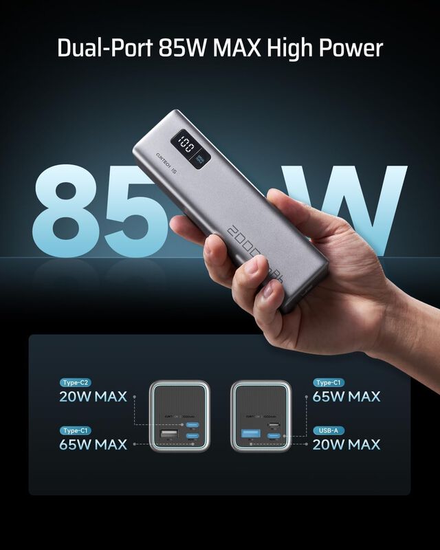 Bater&iacute;a Externa Cuktech 20000 Mah 85 W Para Mac... image number null