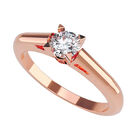 Anillo de Compromiso en Oro Rosa 10K con Circonia -  Talla:7/ FJ847-10R-CZ-7