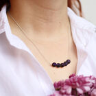 Collar cadena de plata con centro 5 perlas negras