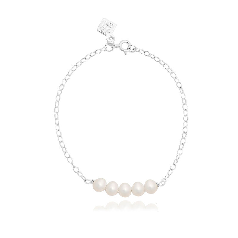 Set Collar y Pulsera de plata y 5 perlas cultiv... image number null