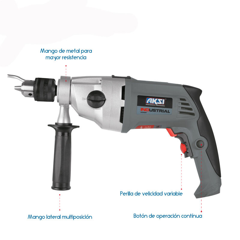 Taladro Rotomartillo Aksi 1050W de 1/2 pulg Ind... image number null