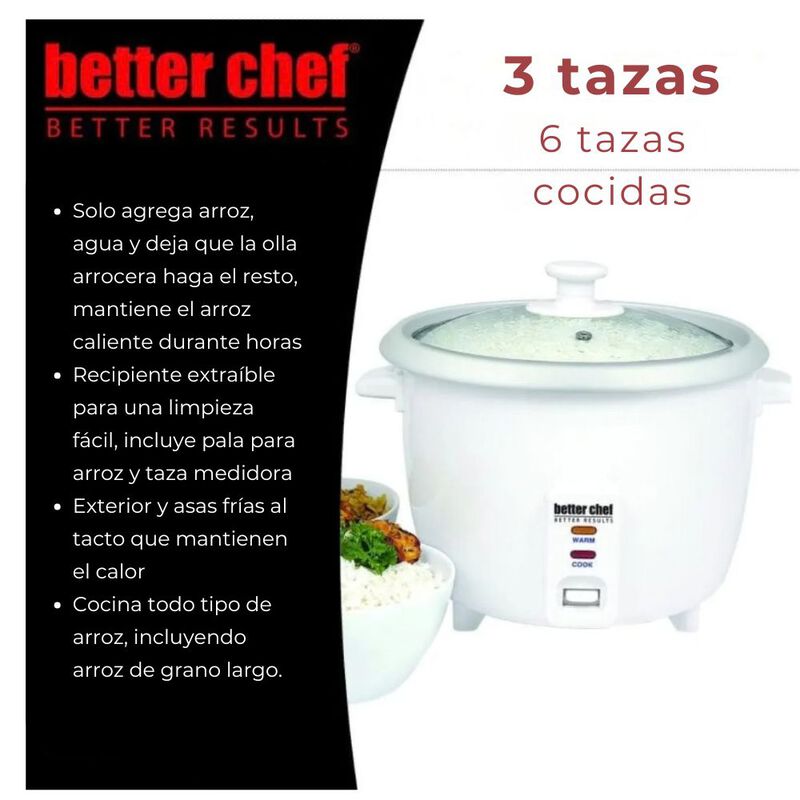 Olla Arrocera Better Chef Compacta Para 3 Tazas... image number null