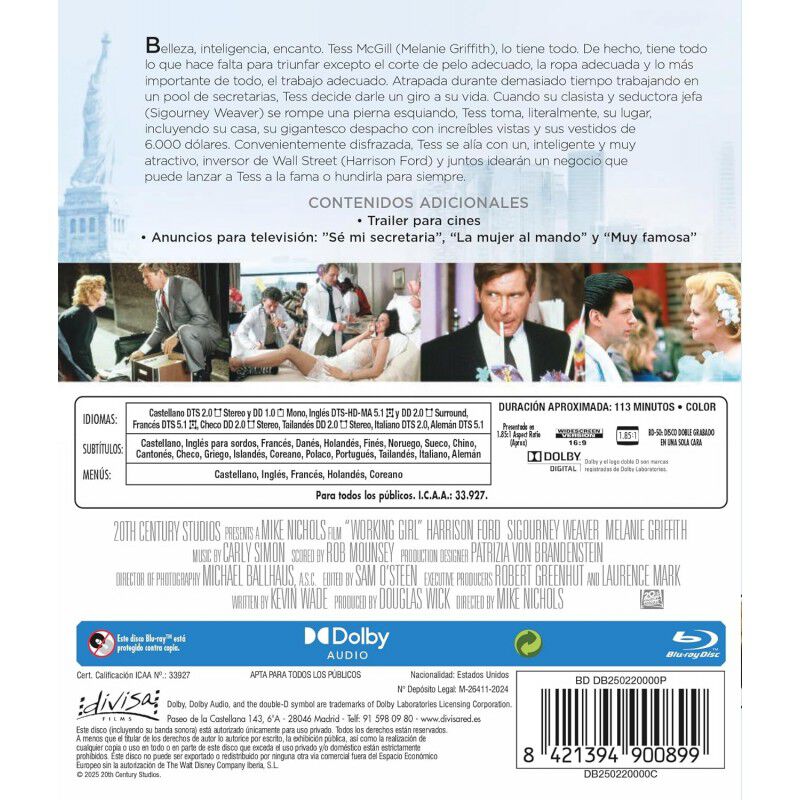 Armas de Mujer [Blu-Ray] (1988) Working Girl image number null