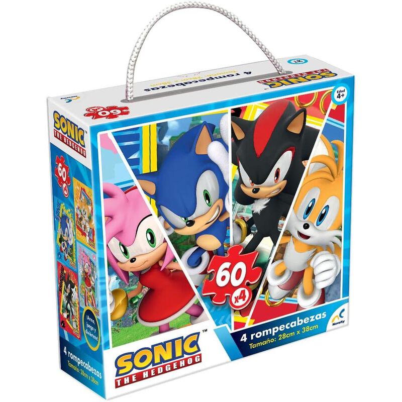 Rompecabezas Sonic 4 En 1 con 12 Piezas Cada Un... image number null