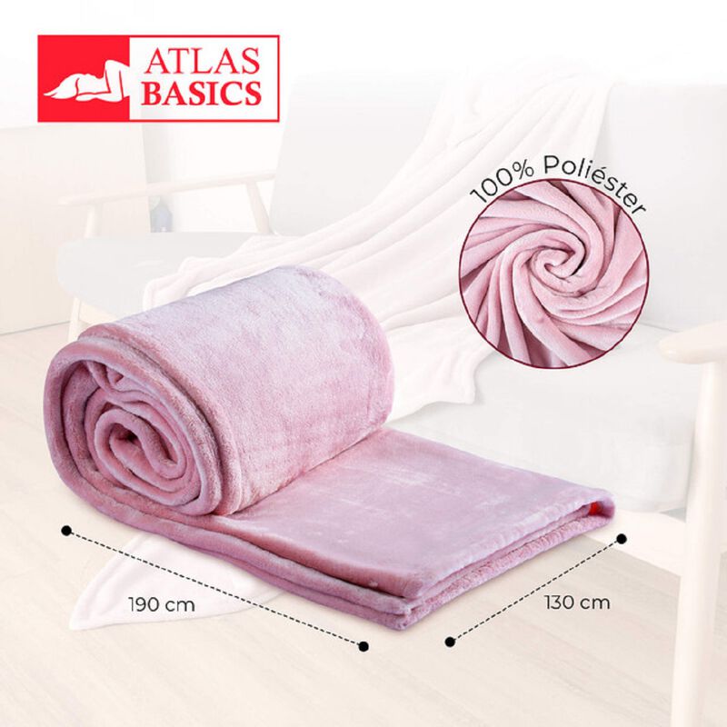 Cobija Frazada Ligera 190 x 130 cm Color Rosa image number null