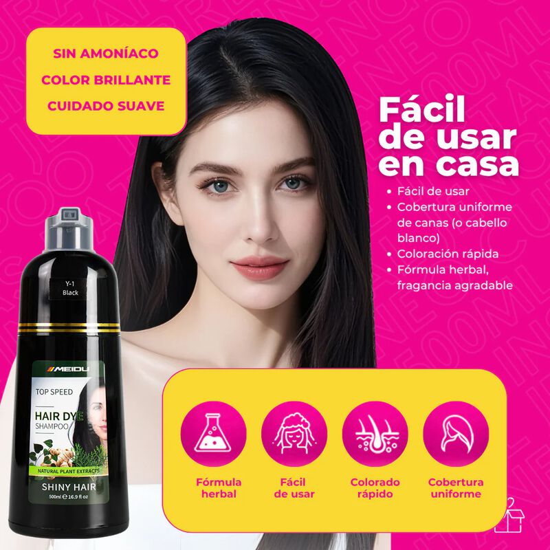 Pack 2 Shampoo Tinte Cubre Canas Jengibre 500ml... image number null