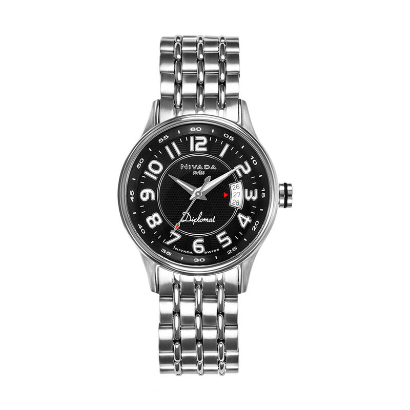 Reloj Nivada Diplomat Dama Ac/Ac Negro Ar&aacute;bigos image number null