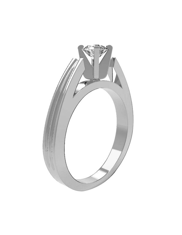 Anillo de Compromiso de 14K con Diamante de Lab... image number null