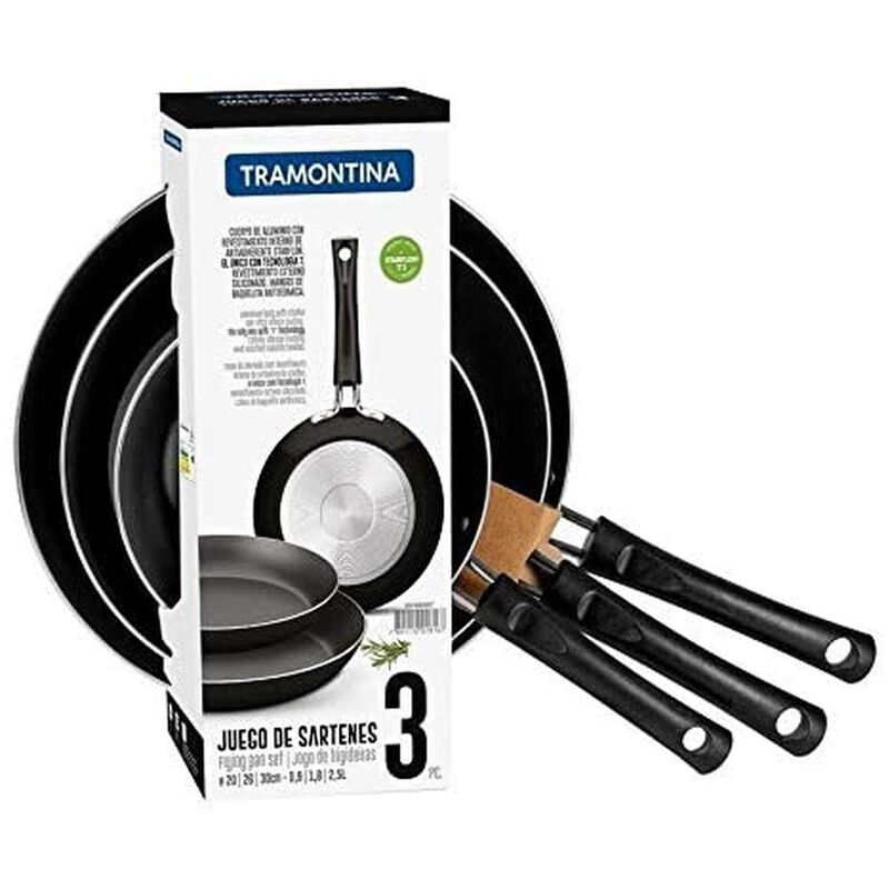 Juego Sartenes 3 Piezas Tramontina 20 26 30 Cm ... image number null