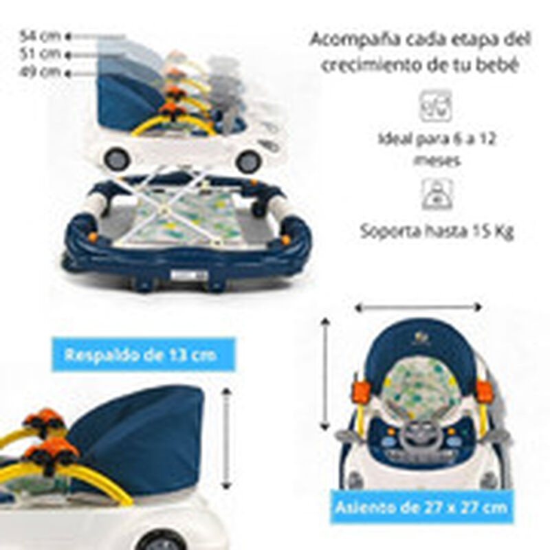 Andadera Semi Lujo Para Beb&eacute; Mecedora Bocho Mod... image number null