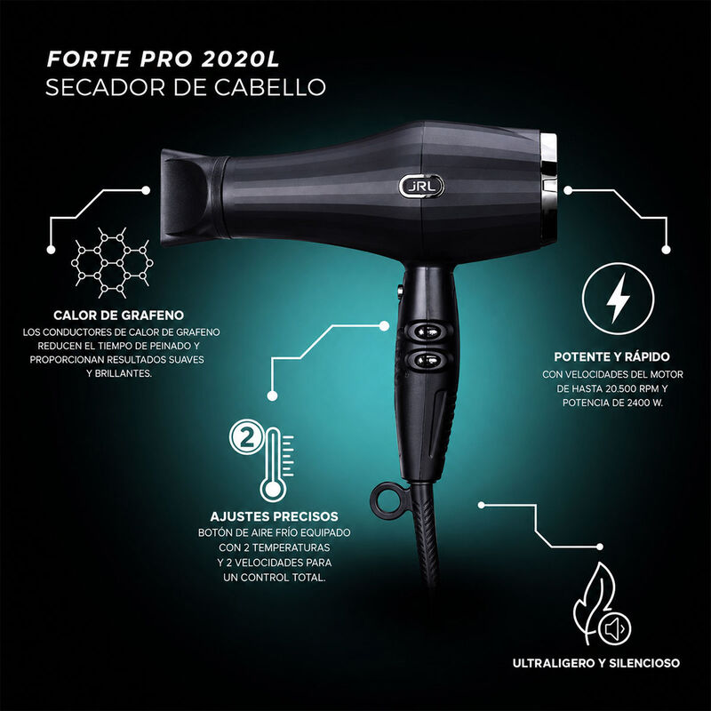 Secadora De Cabello Profesional Jrl 2020l Iones... image number null