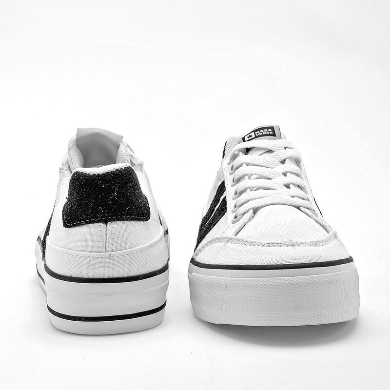 Mora Urban Tenis urbano para mujer blanco negro image number null