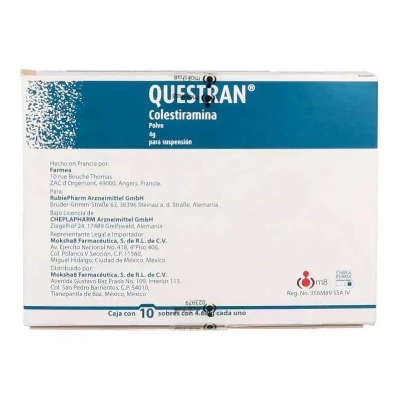 Questran Resina De Colestiramina 4g Polvo 10 So... image number null