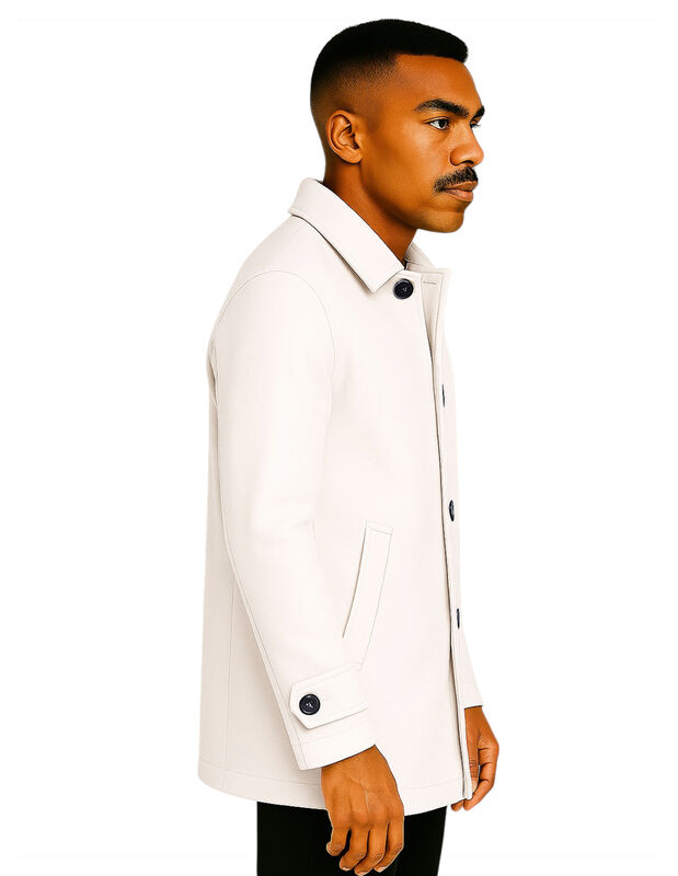 Abrigo Largo Hombre Gamuza Premium Beige Claro ... image number null