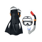 Juego De Snorkel Negro Buceo Adulto Bestway Policarbonato Uv
