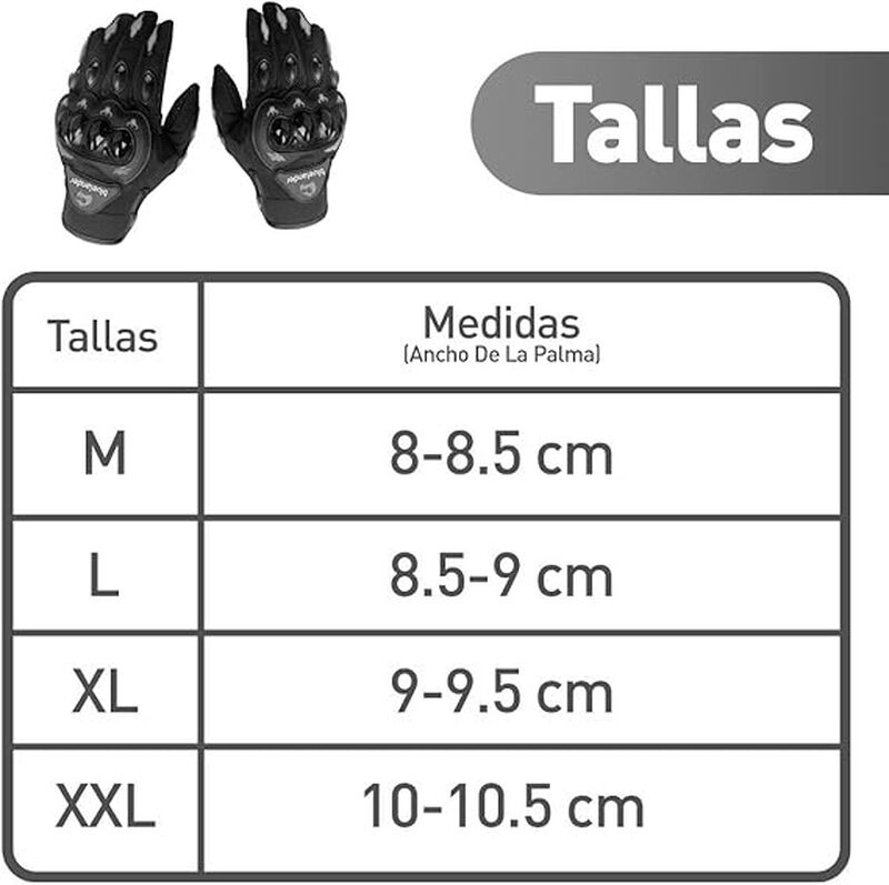 Guantes para Motociclista  Negro Gris XXL  Blue... image number null