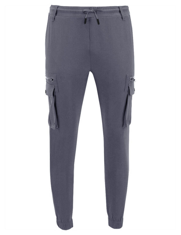 Pantalon Hombre Cintura Ajustable Gris Medio Ro... image number null