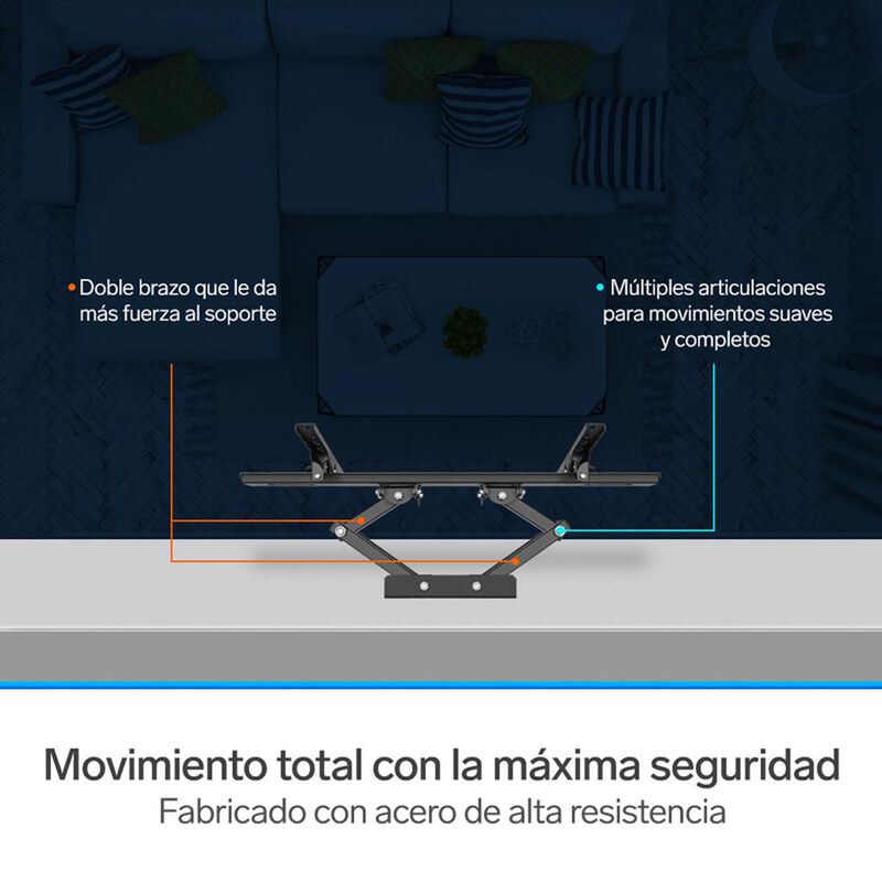 Soporte para pantallas de 32" a 83" con doble b... image number null