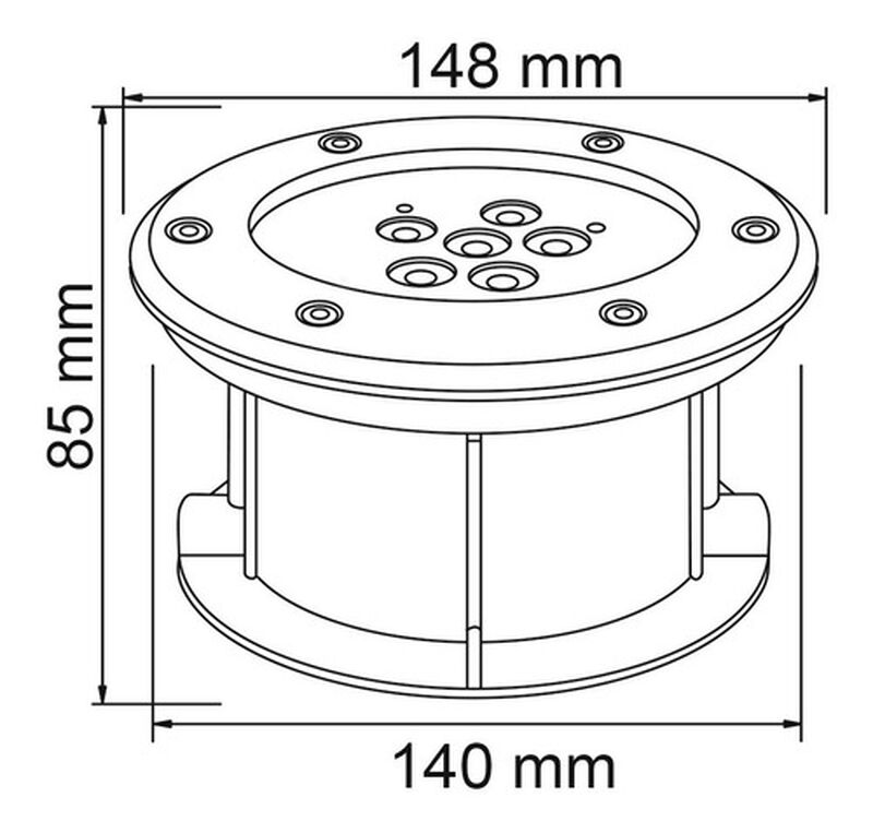 Lampara Led Sumergible Satinado 75w Luz Suave C... image number null