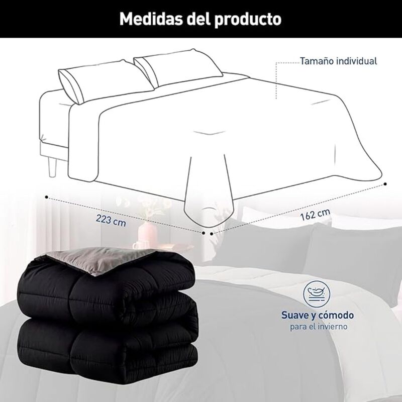 Edred&oacute;n Acolchado Tama&ntilde;o Individual Bluelander image number null