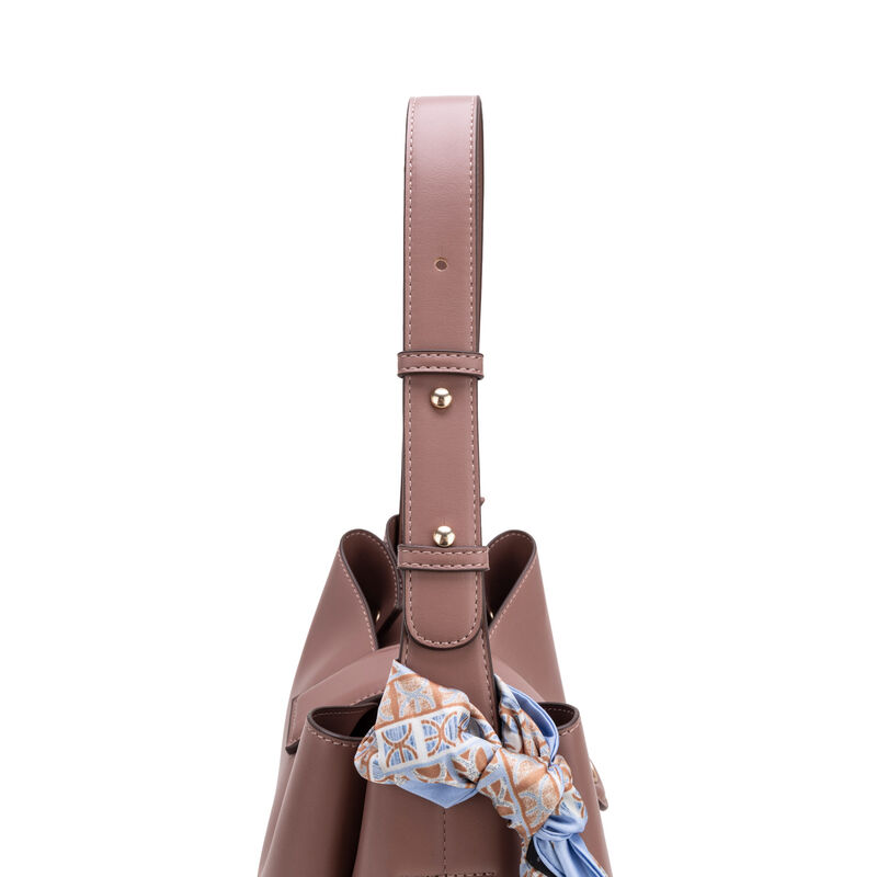 Bolsa Briefcase Mediana Con Mascada Color Rosa image number null