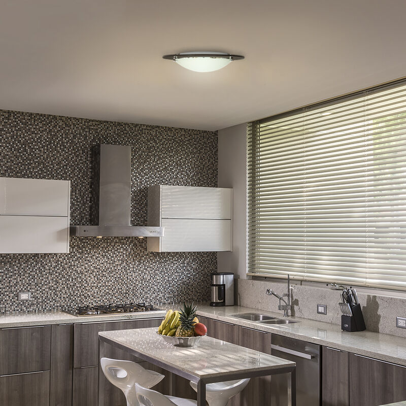 Lampara Para Interior En Plaf&oacute;n Madera Oscura E... image number null