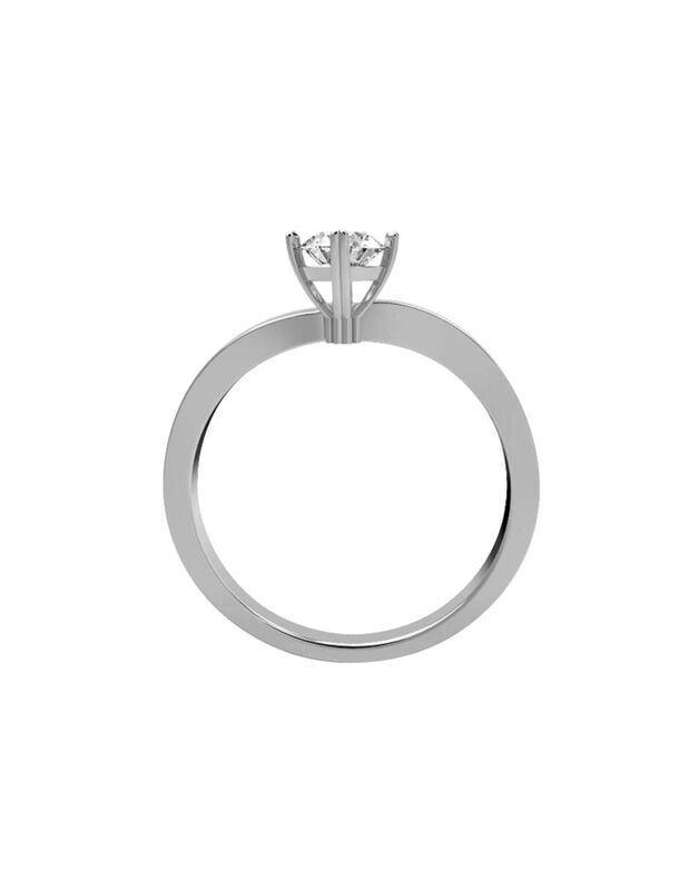 Anillo de Compromiso de 14K con Diamante de Lab... image number null