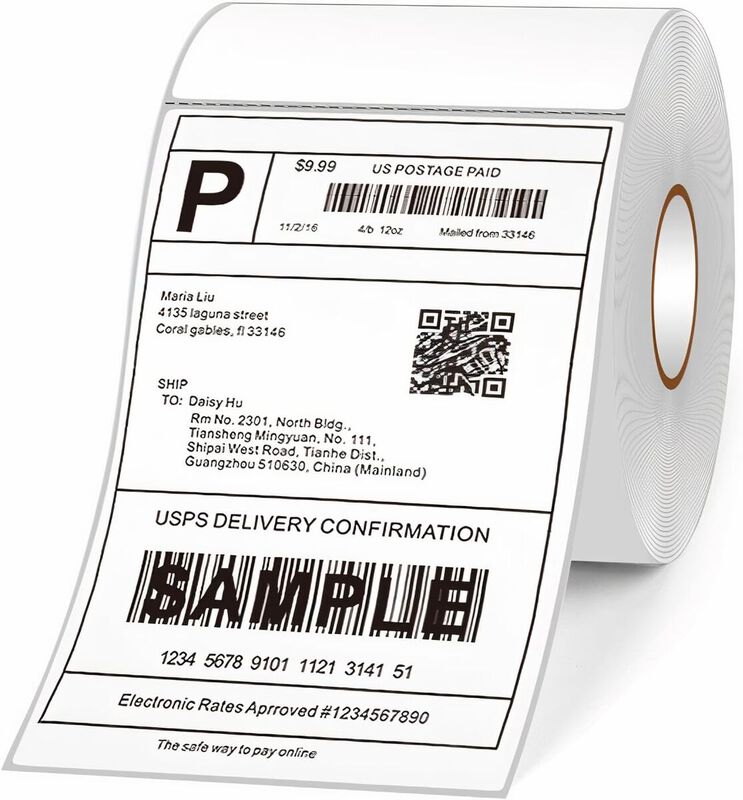 Rollo de Etiqueta Pl&aacute;stica Blanca Bluelander image number null