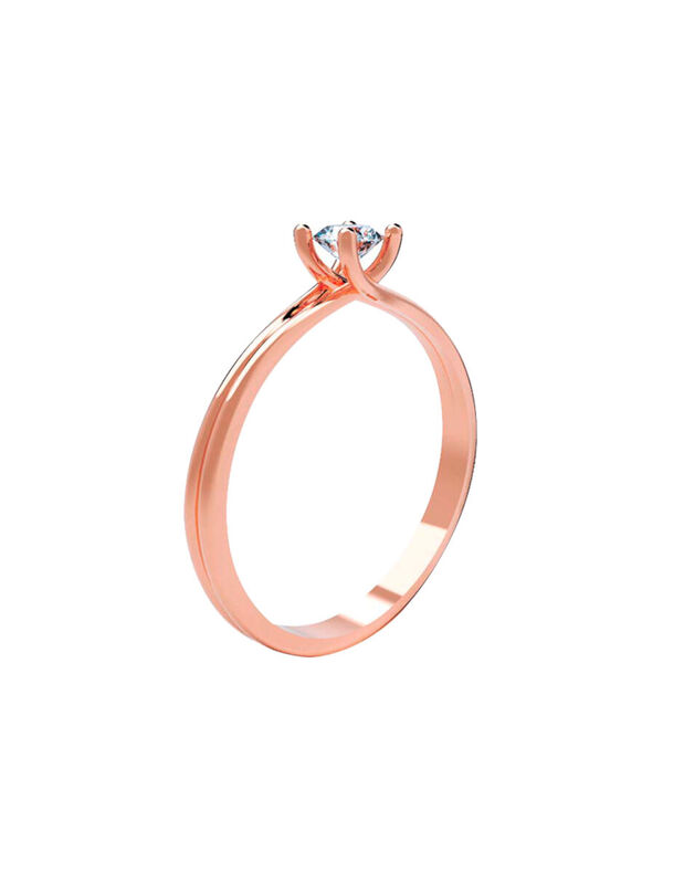 Anillo de Compromiso de 10K con Circonia Talla ... image number null