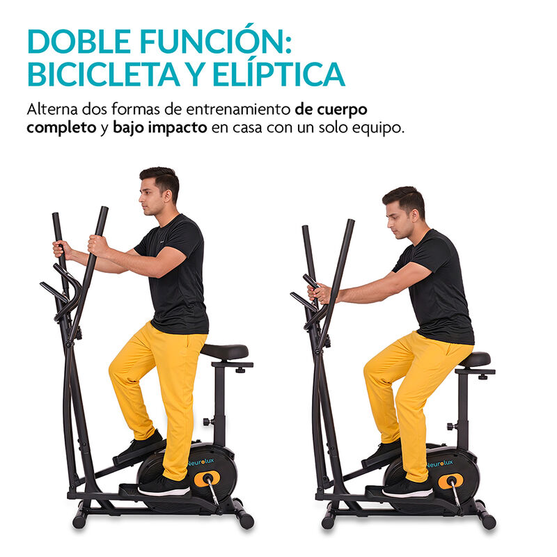 Bicicleta El&iacute;ptica 2 En 1 Con 8 Niveles De Resi... image number null