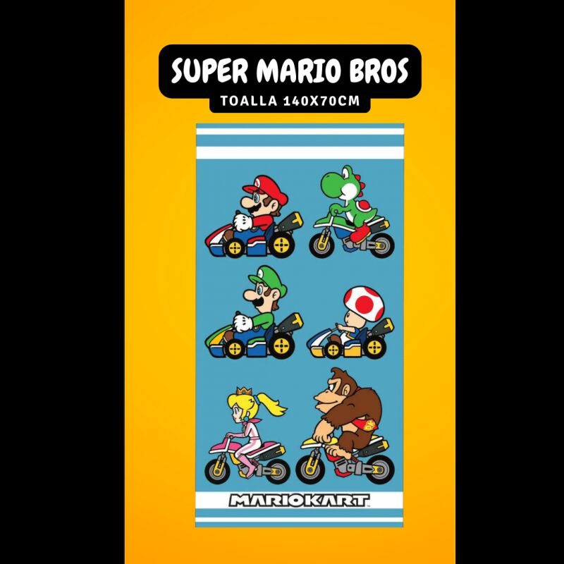 Toalla Mario Kart Super Mario Bros, 100% algod&oacute;... image number null