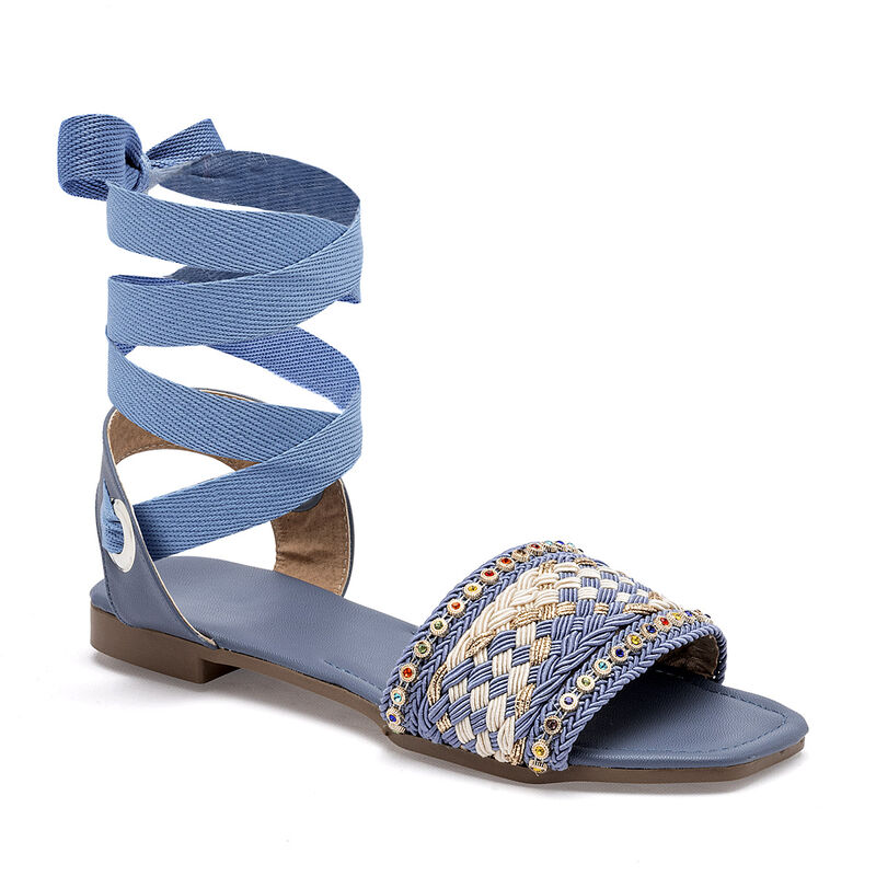 Calzado pasion Sandalia para mujer azul beige o... image number null