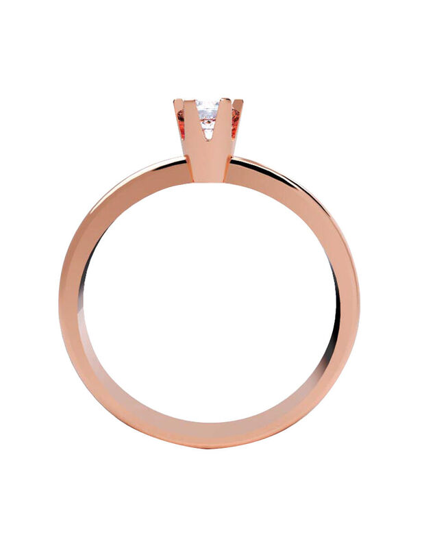 Anillo de Compromiso en Oro de 14K con Circonia... image number null