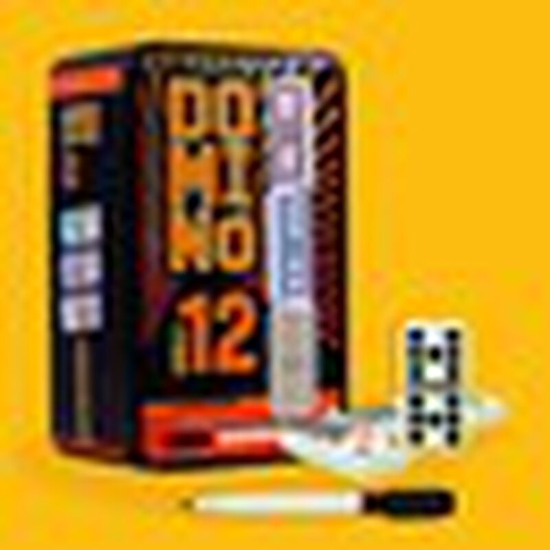 Domin&oacute; Doble 12 en Caja Met&aacute;lica con 1 Plum&oacute;n image number null