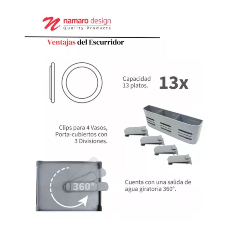 Escurridor De Aluminio Para Cocina Con 2 Nivele... image number null