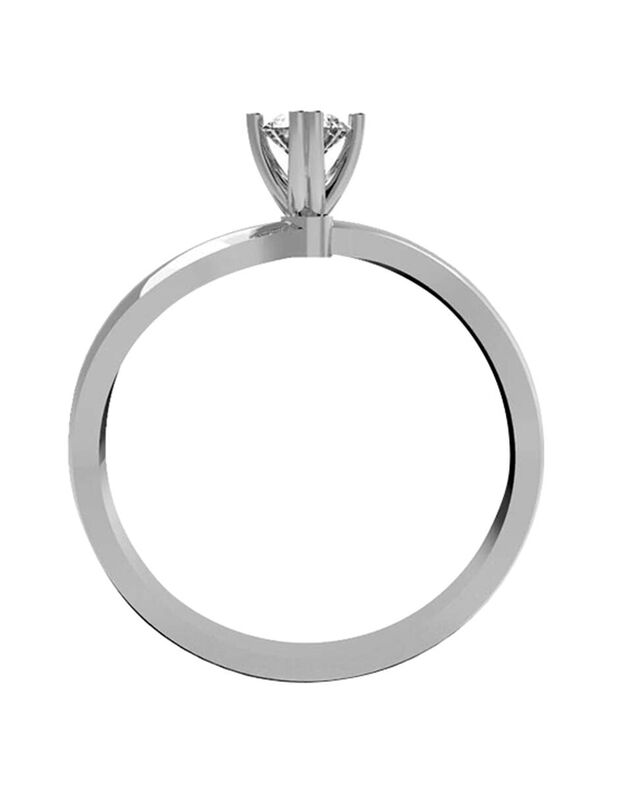 Anillo de Compromiso en Oro de 14K con Circonia... image number null