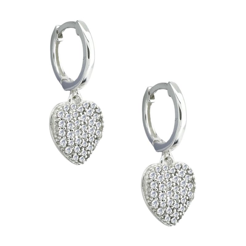 Collar y aretes Coraz&oacute;n con plata .925 Zvezda image number null