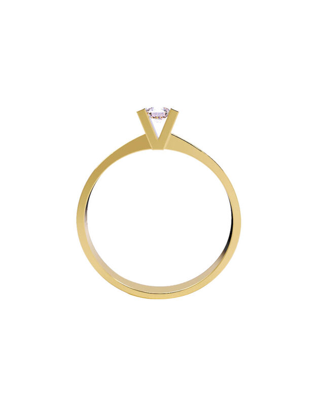 Anillo de Compromiso de 14K con Diamante de Lab... image number null